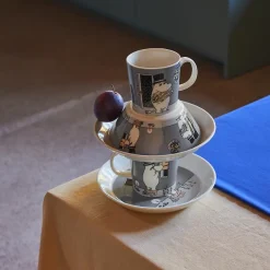 MOOMIN ARABIA Arabia Mummi Asjett 19cm Mummipappa Grå New