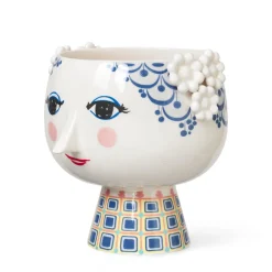 BJØRN WIINBLAD Bjørn Wiinblad Eva Potteskjuler På Fot 21cm Blå Sale