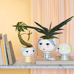 BJØRN WIINBLAD Bjørn Wiinblad Eva Potteskjuler På Fot 21cm Blå Sale