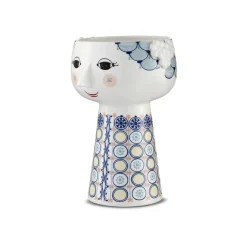 BJØRN WIINBLAD Bjørn Wiinblad Eva Vase 18,5cm Blå New