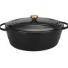 CHRISTIANIA 1739 Støpejern Oval Støpejernsgryte 7L Sort Hot