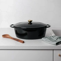 CHRISTIANIA 1739 Støpejern Oval Støpejernsgryte 7L Sort Hot