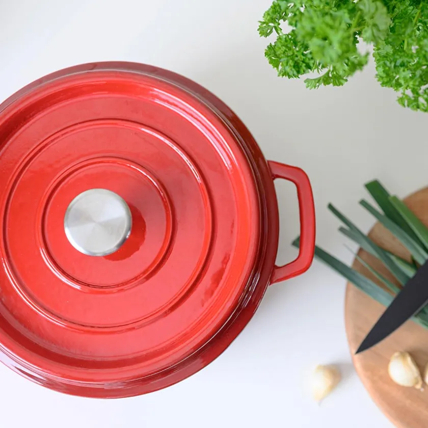 CHRISTIANIA 1739 Støpejernsgryte 5L Rød Clearance