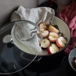 CHRISTIANIA 1739 Støpejernsgryte med Glasslokk 3,9L Sort New