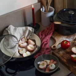 CHRISTIANIA 1739 Støpejernsgryte med Glasslokk 3,9L Sort New