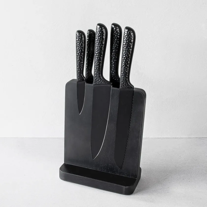 CHRISTIANIA 1739 Tokyo Knivblokk 5 Kniver Sort Discount