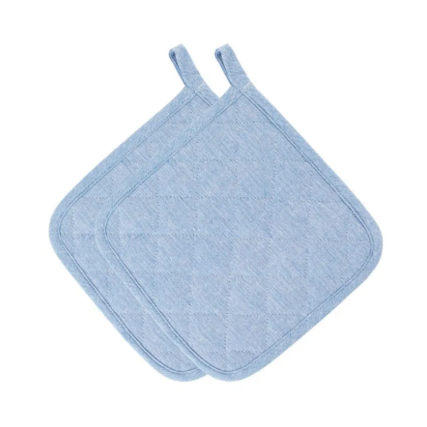 CHRISTIANIA GLASMAGASIN Collection Grytekluter 22cm Lys Blå 2pk Best