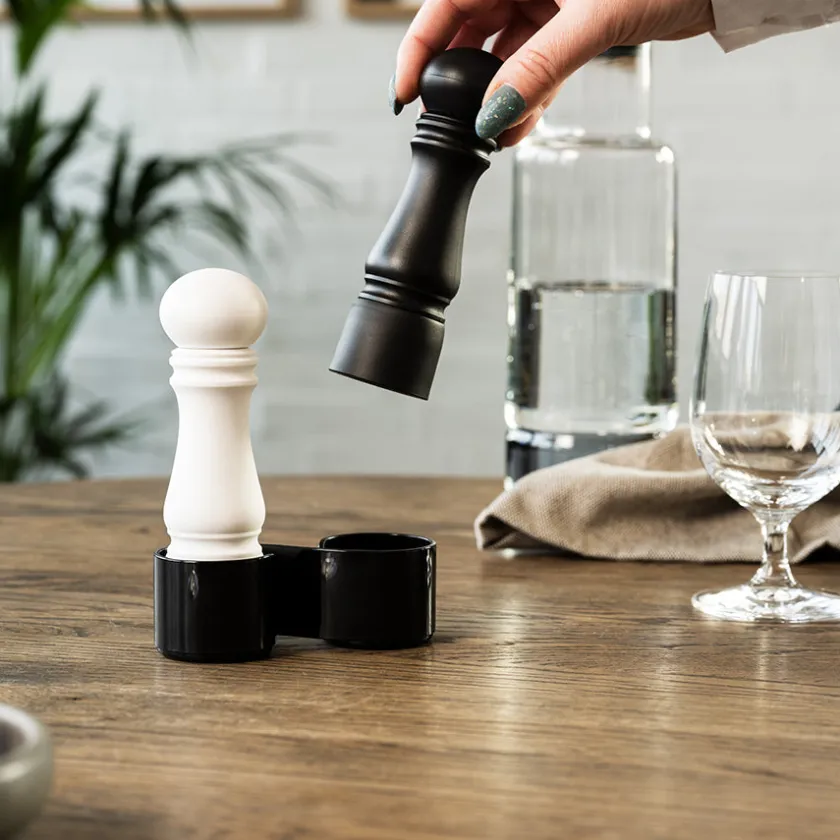 CRUSHGRIND Mini Kvernsett 12cm Sort/Hvit Clearance