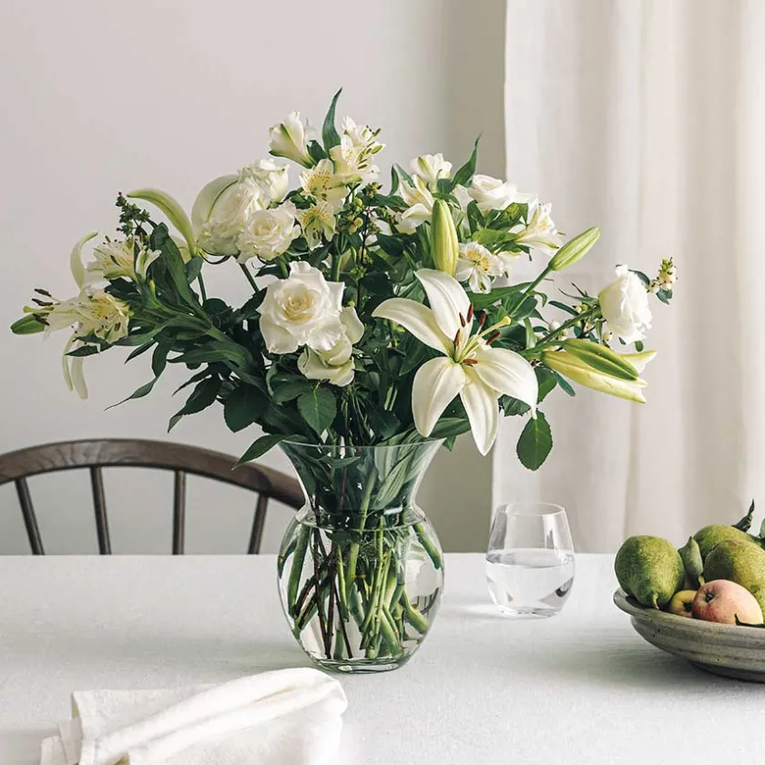 HADELAND GLASSVERK Daisy Vase Optikk Klar 21cm Hot