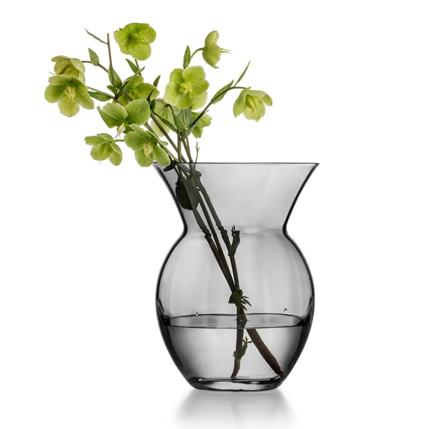 HADELAND GLASSVERK Daisy Vase Røkgrå 21cm - Outlet