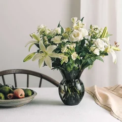 HADELAND GLASSVERK Daisy Vase Røkgrå 21cm - Outlet