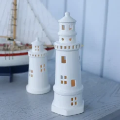PORSGRUNDS PORSELÆNSFABRIK Fyrtårn Lykt 25 cm – Porsgrund Porselen | Maritim stemning med LED New