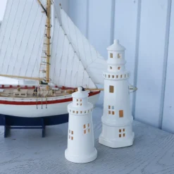 PORSGRUNDS PORSELÆNSFABRIK Fyrtårn Lykt 25 cm – Porsgrund Porselen | Maritim stemning med LED Hot