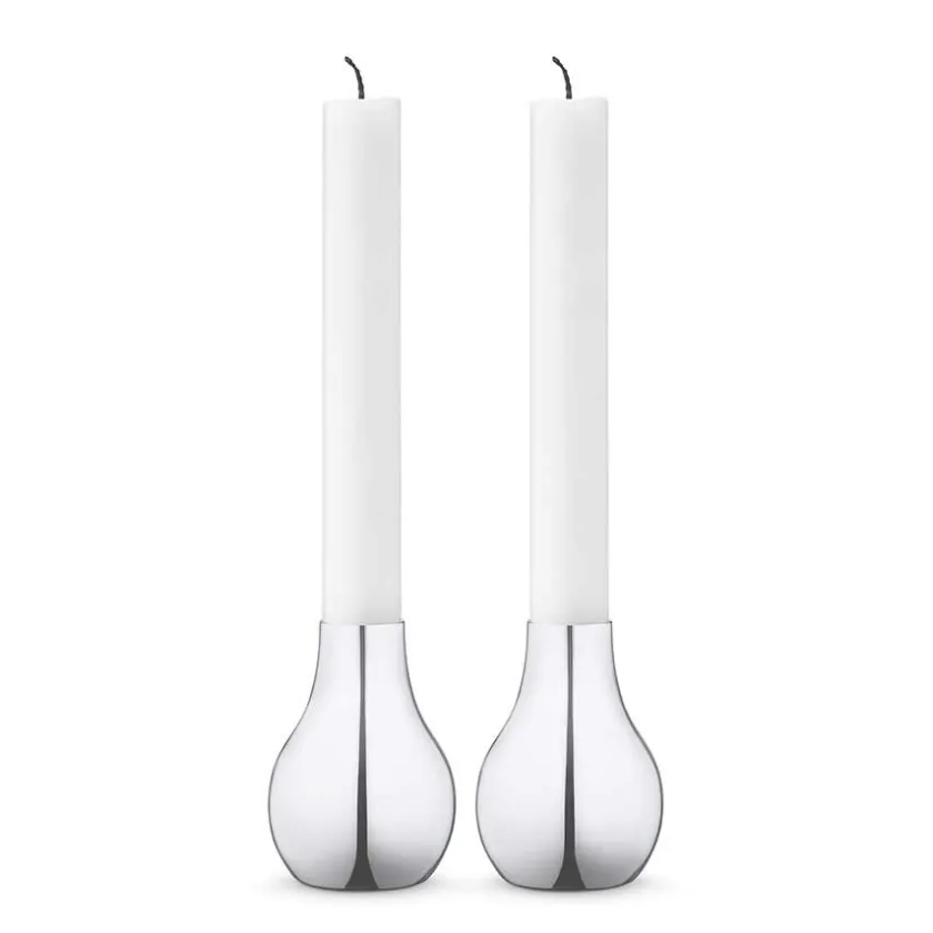 GEORG JENSEN Cafu Lysestake 55x76 Stål 2stk Outlet