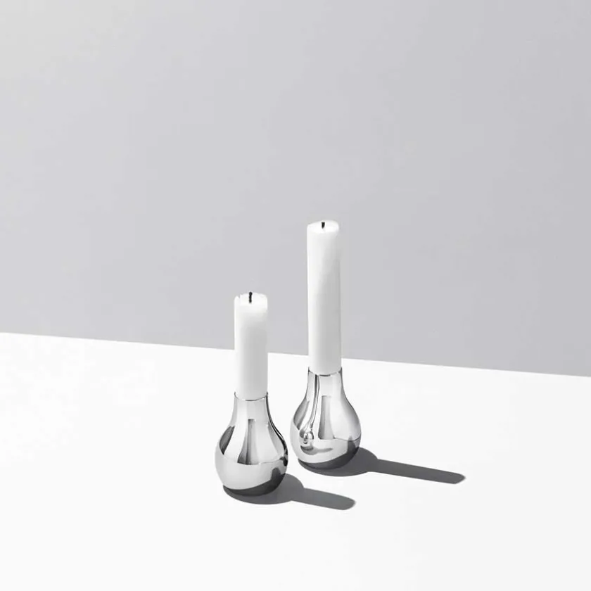 GEORG JENSEN Cafu Lysestake 55x76 Stål 2stk Outlet