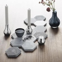 GEORG JENSEN Cafu Lysestake 55x76 Stål 2stk Outlet