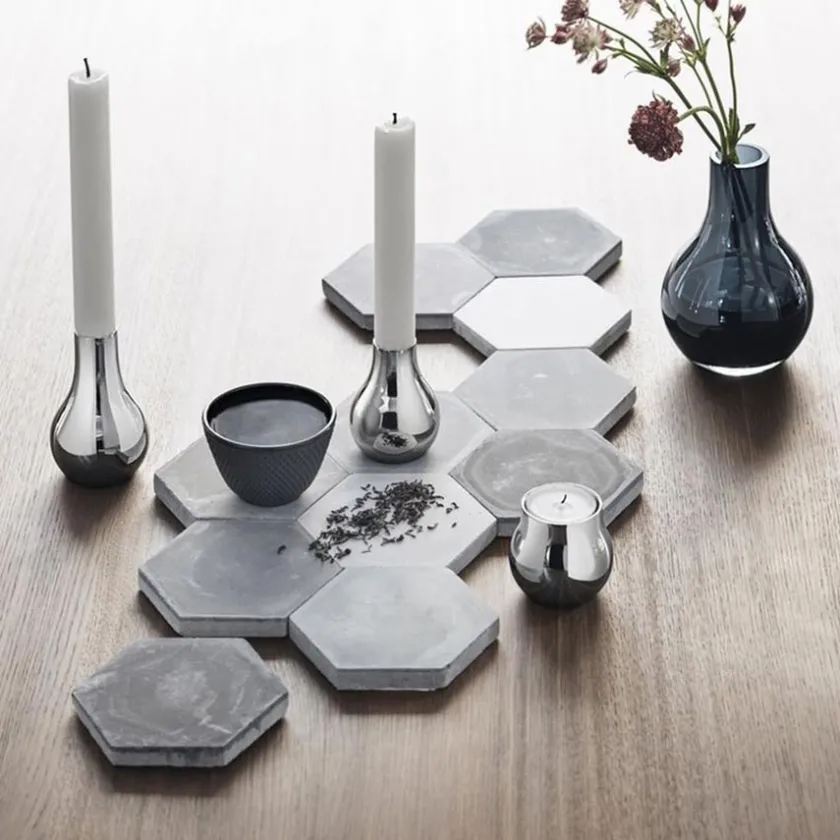 GEORG JENSEN Cafu Lysestake 55x76 Stål 2stk Outlet