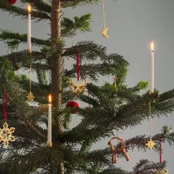 GEORG JENSEN Julepynt 2024 Lysholder Sett Måne & Stjerne 18kt Forgylt New