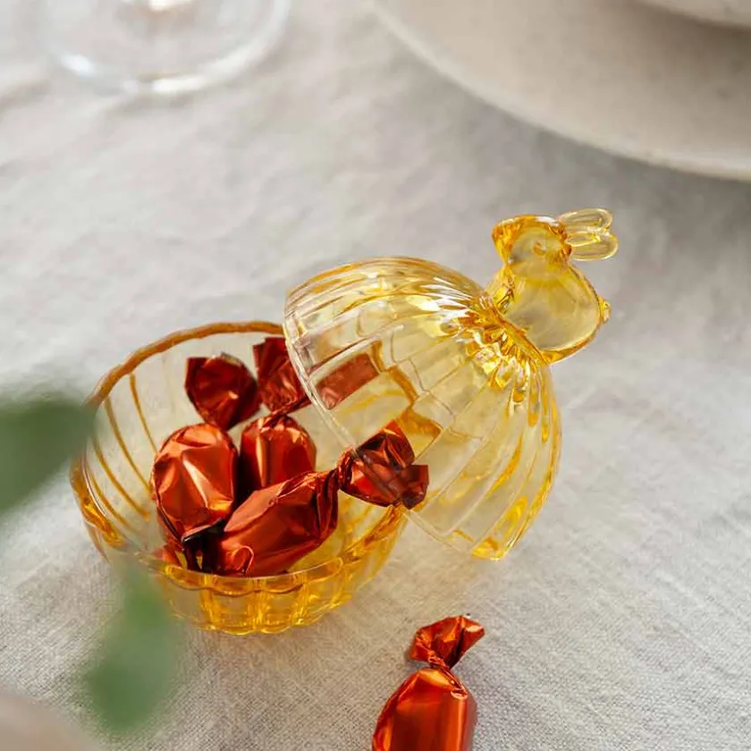 HADELAND GLASSVERK Glassskål med Lokk Hare - Hadeland Best