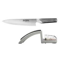 GLOBAL Knivsett G-2 Kokkekniv Og H-220GB Knivsliper New