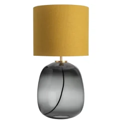 HADELAND GLASSVERK Austra Bordlampe Røkgrå New