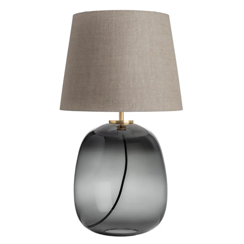 HADELAND GLASSVERK Austra Bordlampe Røkgrå New