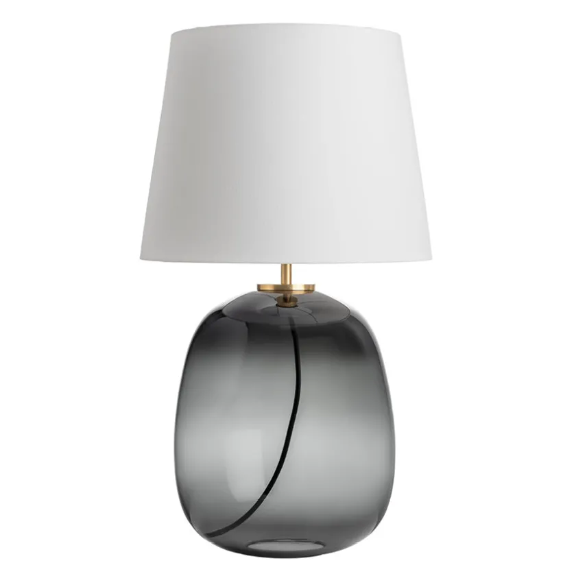 HADELAND GLASSVERK Austra Bordlampe Røkgrå New