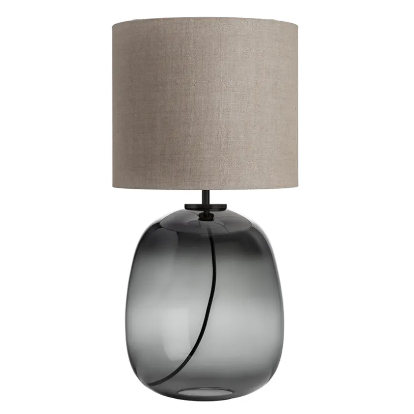 HADELAND GLASSVERK Austra Bordlampe Røkgrå New