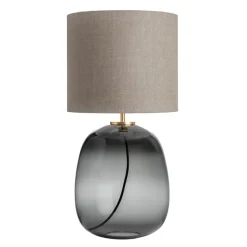 HADELAND GLASSVERK Austra Bordlampe Røkgrå New