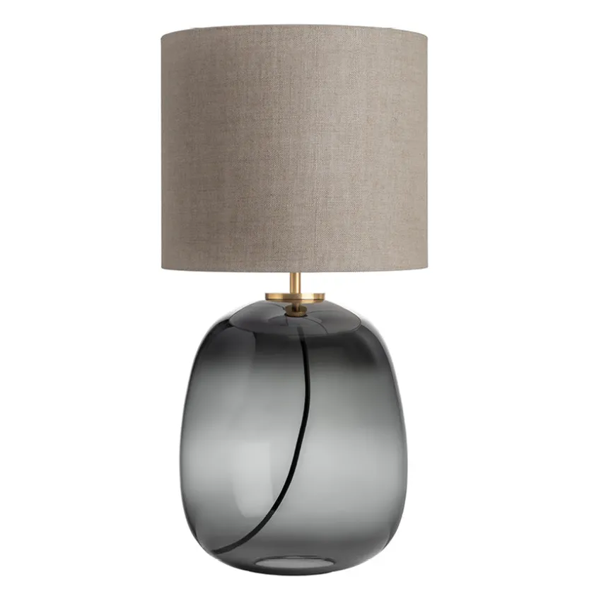 HADELAND GLASSVERK Austra Bordlampe Røkgrå New