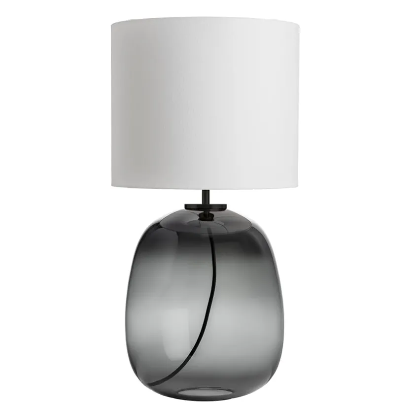 HADELAND GLASSVERK Austra Bordlampe Røkgrå New