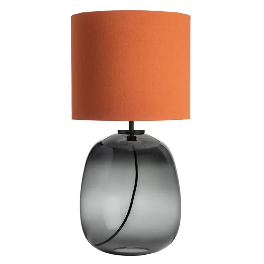 HADELAND GLASSVERK Austra Bordlampe Røkgrå New