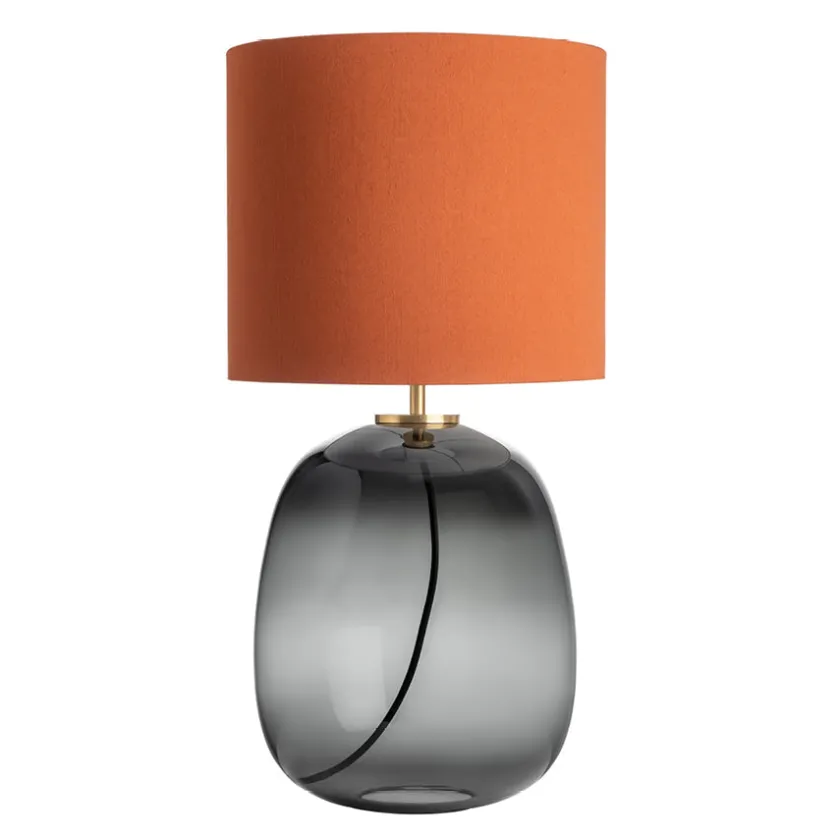 HADELAND GLASSVERK Austra Bordlampe Røkgrå New