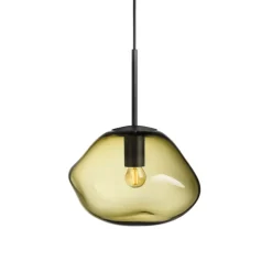 HADELAND GLASSVERK Crystal Stone Pendellampe New