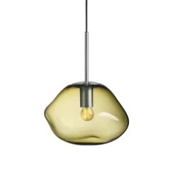 HADELAND GLASSVERK Crystal Stone Pendellampe New