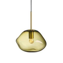 HADELAND GLASSVERK Crystal Stone Pendellampe New