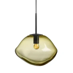 HADELAND GLASSVERK Crystal Stone Pendellampe New