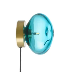 HADELAND GLASSVERK Crystal Stone Vegglampe New