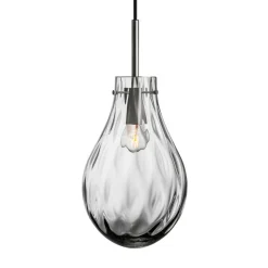 HADELAND GLASSVERK Dråpe Dobbeltoptikk Pendellampe Lys Røkgrå Clearance