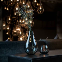 HADELAND GLASSVERK Dråpe Lyslykt Røkgrå New