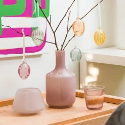 HADELAND GLASSVERK Dugg Lyslykt 8,5cm Rosa Clearance