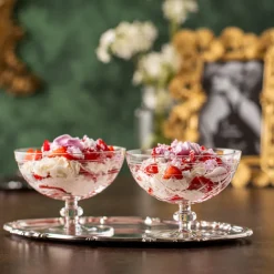 HADELAND GLASSVERK Elizabeth Dessertskål m/Stett Blomsterslip 25cl Kla Hot