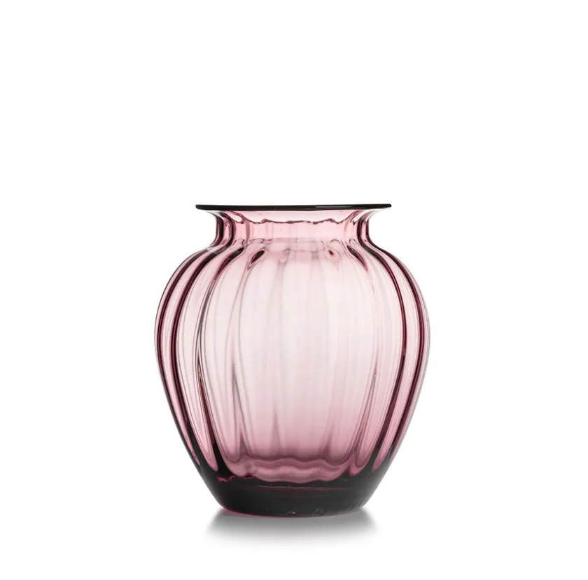 HADELAND GLASSVERK Emily Vase 23cm Rosa Optikk Clearance