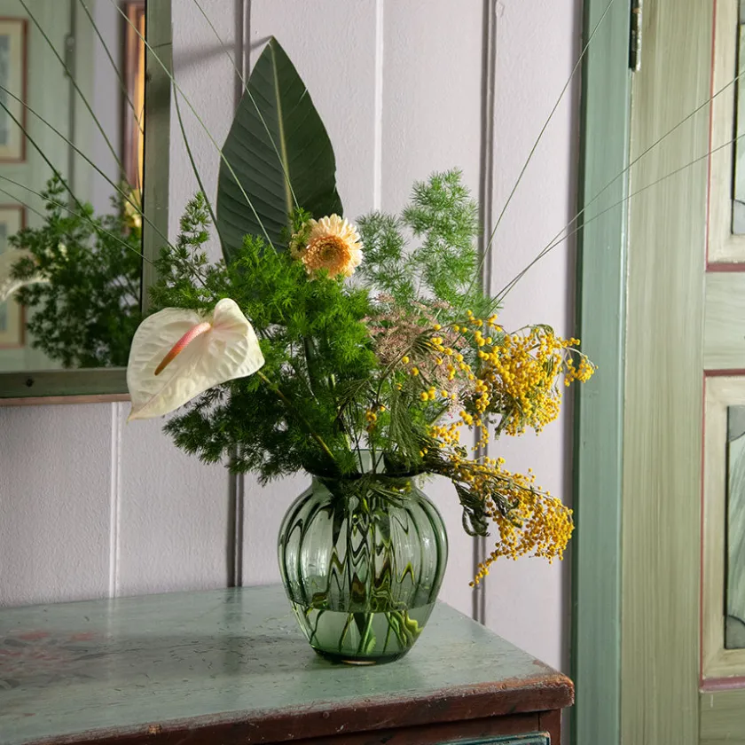 HADELAND GLASSVERK Emily Vase 23cm Grønn Optikk Discount