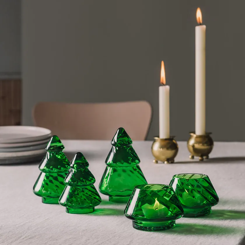 HADELAND GLASSVERK Gran Lyslykt Grønn Optikk 2pk Discount