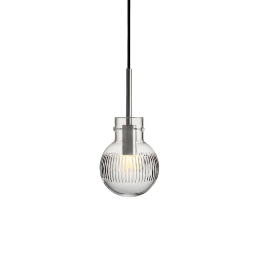 HADELAND GLASSVERK Krystallkule Taklampe Skjær Klar