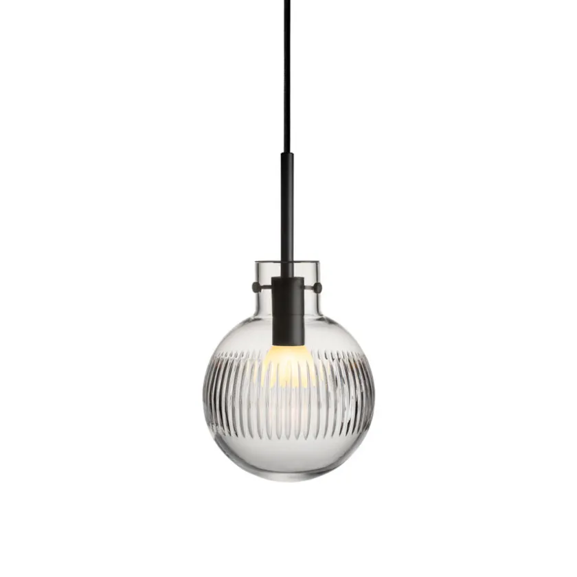 HADELAND GLASSVERK Krystallkule Taklampe Skjær Klar