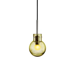 HADELAND GLASSVERK Krystallkule Taklampe Soda Oliven Outlet