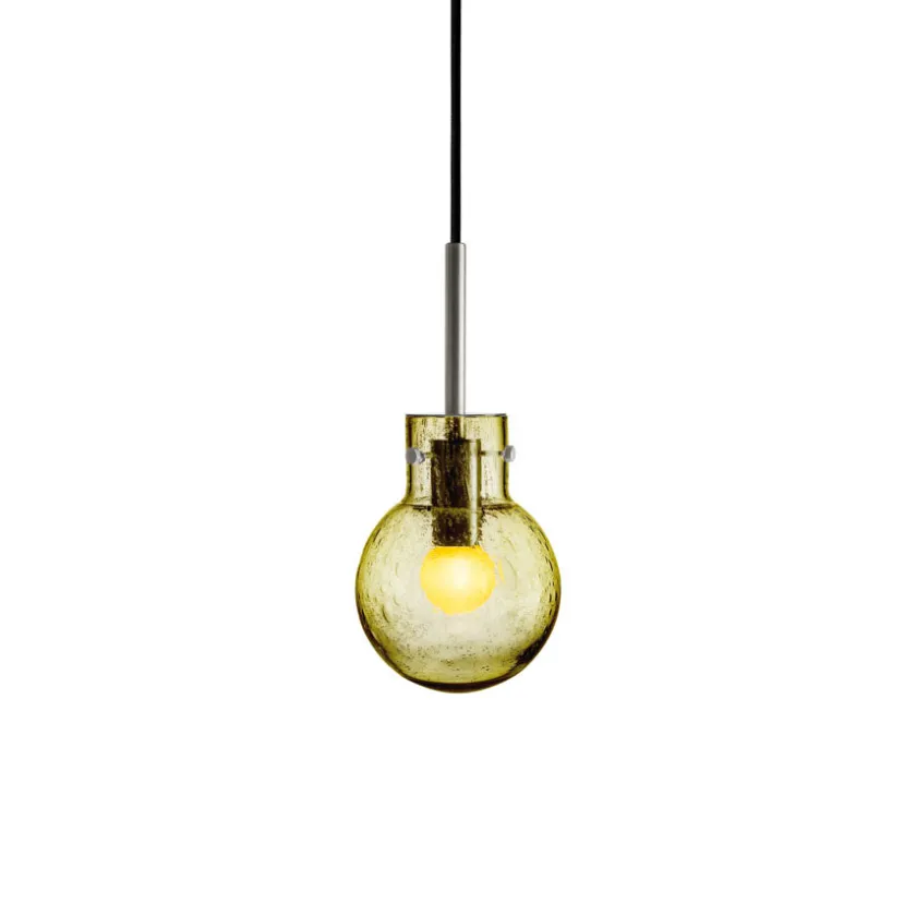 HADELAND GLASSVERK Krystallkule Taklampe Soda Oliven Outlet