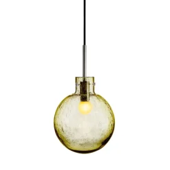 HADELAND GLASSVERK Krystallkule Taklampe Soda Oliven Outlet